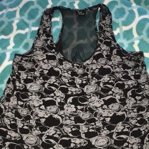 Tank top with sheer back